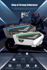 Büyük pil uzun çalışma süresi Bluetooth motosiklet kask interkom kulaklık FreedConn - Product Image 3