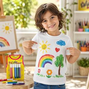 Juego de Pintura para Tela Segura y No Tóxica de 10 ml para Niños, Pintura para <span class=keywords><strong>Camisetas</strong></span> DIY, Colores Textiles Permanentes para Suministros de Arte Escolar - Product Image 3