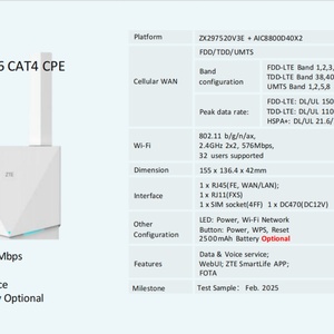 Routeur WiFi6 K12 à faible latence 4G LTE avec ports RJ11/RJ45, prenant en charge 32 utilisateurs WiFi, pour usage SOHO, VPN, batterie longue durée 2600 mAh - Product Image 6