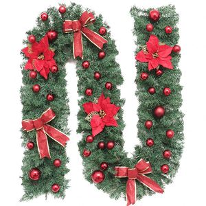 Guirnalda Navideña Decorativa de 2.7m de Largo, Tiras de Vid Sintético Encriptado para Escaparates, Guirnaldas de Flores Navideñas - Product Image 2