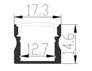 Aangepaste Led Aluminium Profiel Licht 6000 Serie Profiel Binnen-En Buitenverlichting LS-055 12.7 Mm Aluminium Ledstrip - Product Image 3