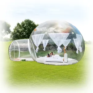 Пластиковая прозрачная надувная сферическая палатка из ПВХ, надувная палатка