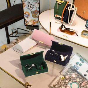 Traveling Jewelry <b>Holder</b> Small Jewelry Ring Storage Box case for Stud <b>Earrings</b> Rings Portable - Product Image 2