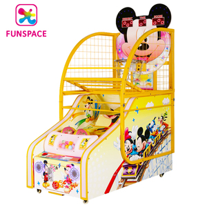 Funspace thiết kế mới <span class=keywords><strong>Mickey</strong></span> <span class=keywords><strong>Mouse</strong></span> Mini Máy bóng rổ trò chơi giải trí Kid Coin hoạt động Arcade Máy Trò chơi bóng rổ - Product Image 5