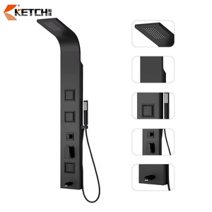 Panneau <span class=keywords><strong>de</strong></span> <span class=keywords><strong>douche</strong></span> durable en acier inoxydable finition noire mate Ensemble <span class=keywords><strong>de</strong></span> <span class=keywords><strong>douche</strong></span> <span class=keywords><strong>de</strong></span> salle <span class=keywords><strong>de</strong></span> bain <span class=keywords><strong>Colonne</strong></span> <span class=keywords><strong>de</strong></span> <span class=keywords><strong>douche</strong></span> vente chaude avec jets <span class=keywords><strong>de</strong></span> corps - Product Image 6