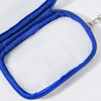 Porte-clés petit portefeuille porte-cartes pochette carrée sac transparent mini porte-monnaie en pvc avec bouton pression