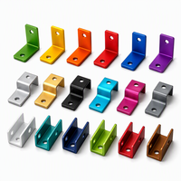 Support d'angle en L, Z, U en tôle estampée sur mesure, quincaillerie de montage, anodisé coloré, revêtement en poudre, multi-types, OEM