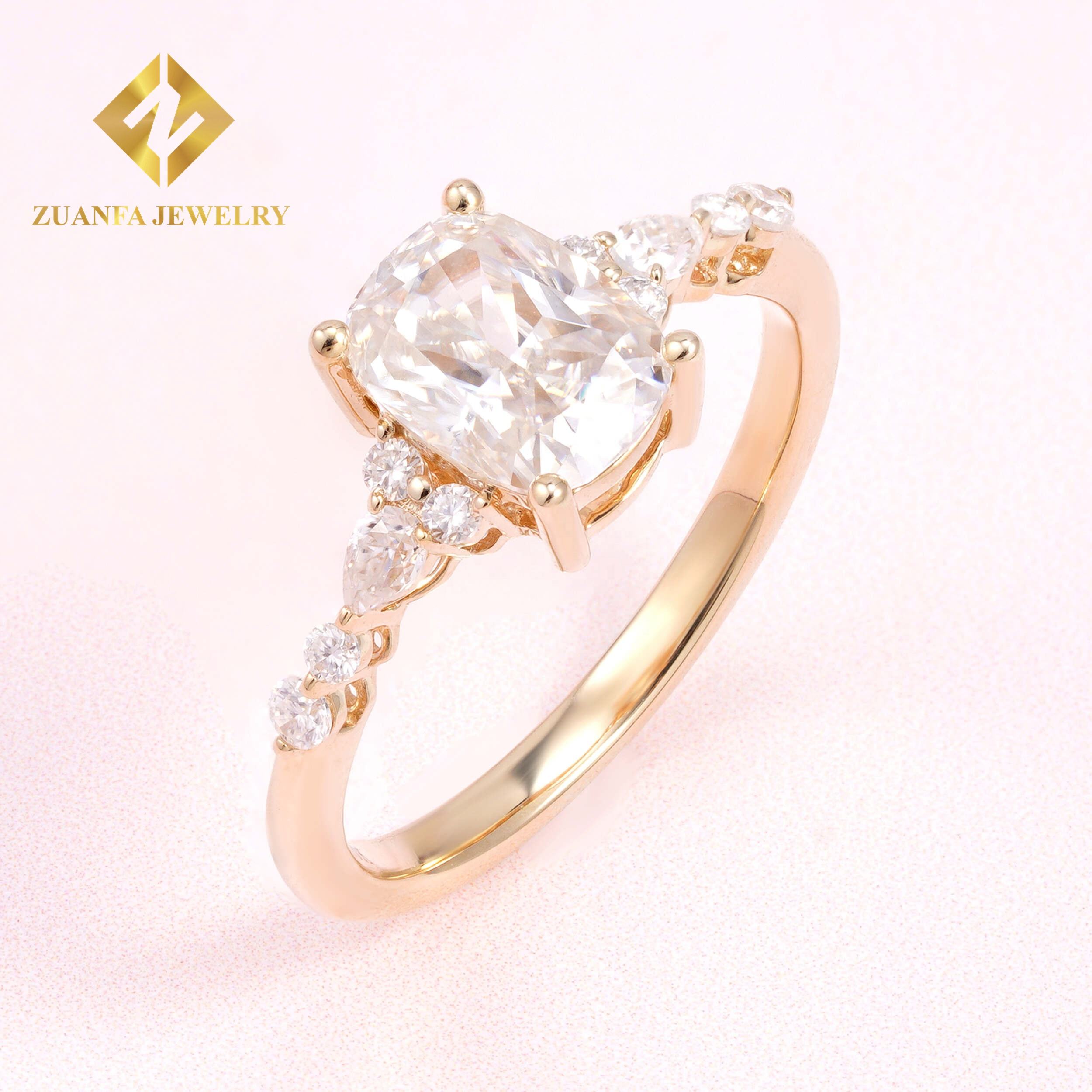 10k yellow gold +lab grown diamond