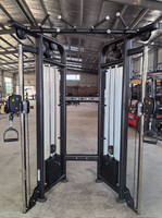 Appareil d'entraînement fonctionnel avec barre de traction, poulies réglables, pile de poids, équipement de musculation tout-en-un pour salle de sport commerciale
