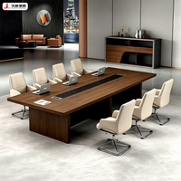Table de conférence moderne en bois JIUSHUN, bureau de salle de réunion, mobilier de bureau, table de réunion de luxe pour 8 à 10 personnes