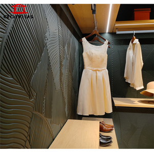 Panneaux muraux décoratifs contemporains haut de gamme en composite bois-plastique, design texturé 3D sculpté, pour salon et chambre à coucher - Product Image 3