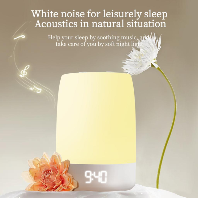 New White Noise Machine Connects to Phone App With 7 Colors Night Light,32 High Fidelity Soothing Sounds,Timer and Memory