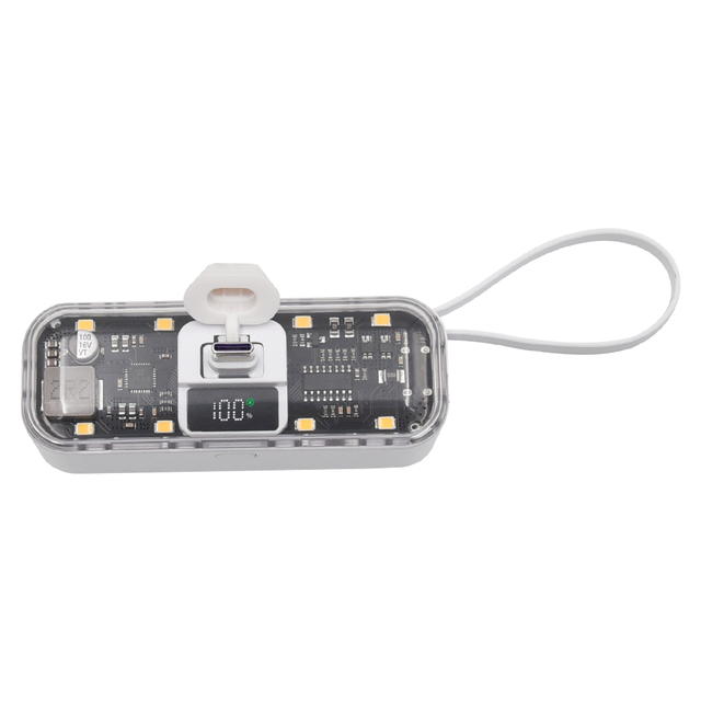 2025 New Trending Power Bank with Type-C Cable Easy to Carry Power Bank Station for Phone