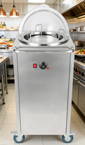 Carrito dispensador con placa calefactora de temperatura constante para hoteles, escuelas, comedores, restaurantes y restaurantes de comida rápida. - Product Image 2