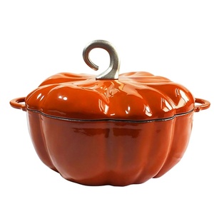 Casserole en fonte émaillée de haute qualité pour soupes et ragoûts, poêle antiadhésive, cocotte pour citrouille, batterie de cuisine, cuisinière à induction, cuisine - Product Image 5