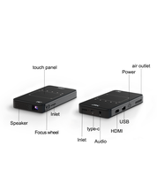 S90 4K 迷你 DLP 袖珍智能投影仪 120 ANSI 流明 4K 全高清 兼容 HIFI 立体声 内置扬声器 Android 9.0 商务版