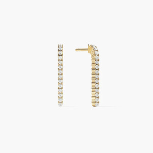 LUCKYJIU Fabricante de Joyería Personalizada, Aretes de Tenis con Circonitas Cúbicas, Chapados en Oro de 18k, Hipoalergénicos e Impermeables, para <span class=keywords><strong>Mujer</strong></span> - Product Image 1