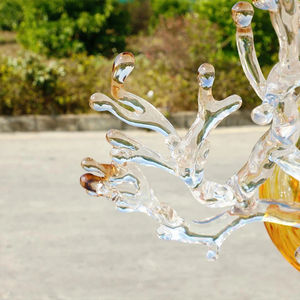 Escultura de Árbol Abstracta de Resina Dorada para Interiores, Pintada a Mano, Tamaño Personalizado, Decoración de Hotel de Lujo - Product Image 6