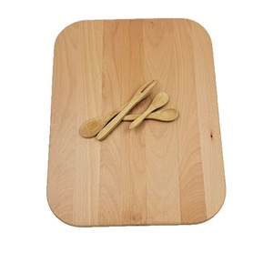 Planche à découper en bois d'hévéa, 35.5x28x1.3cm, planche à découper carrée portable pour fruits, pour le camping et les voyages - Product Image 2
