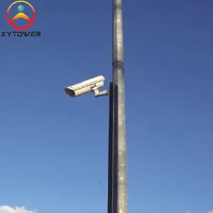 China Factory Wholesale Hot Dip Galvanized Polygonal Security Camera Pole
