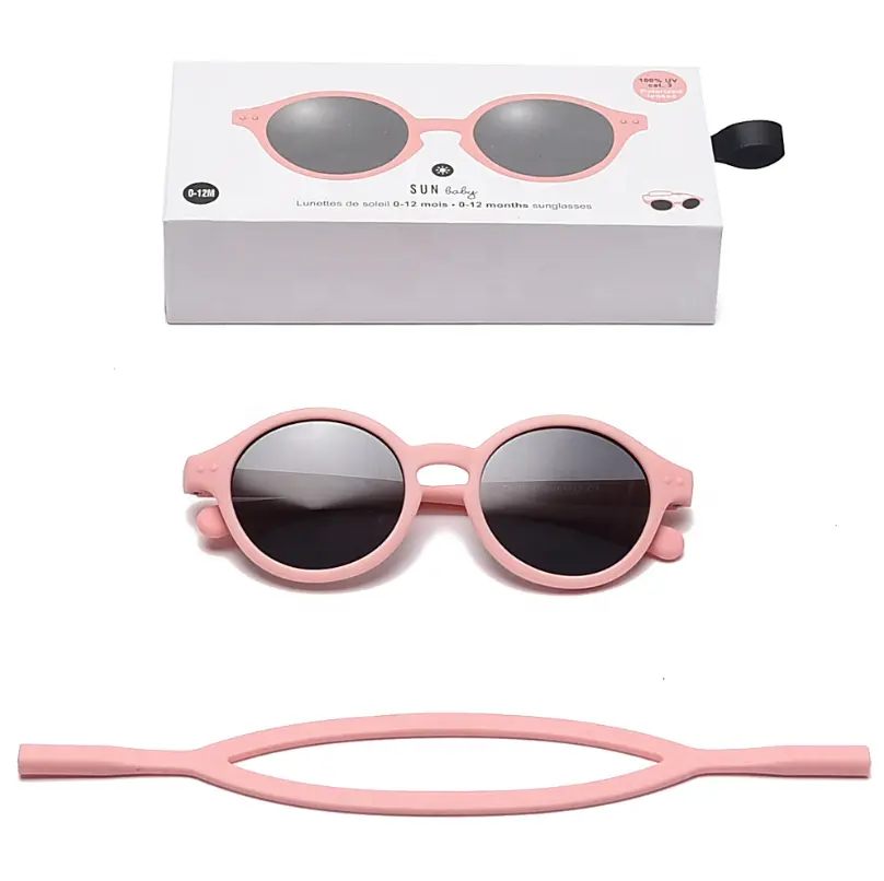 Gafas de sol de protección uv para bebés, lentes de sol polarizadas con correa para bebés de 6 a 12 meses