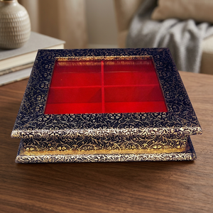 Elegante Caja de Madera Pulida Ecológica con Cuatro Compartimentos y Tapa Transparente para Regalos de Fiesta - Product Image 3