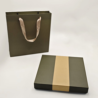 Boîte d'emballage personnalisée de luxe pour carnet vert, finition mate, gaufrage, revêtement UV, boîte cadeau en carton rigide recyclable (personnalisée)