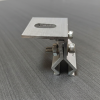 Pince de fixation pour panneau solaire AL6005-T5 anodisée, support de montage PV pour toiture en tôle pour toitures commerciales et industrielles