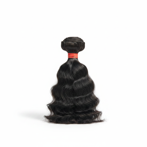 Extensions de cheveux vierges à double trame, cheveux humains, cuticules alignées, cheveux indiens bruts, 100% Remy, extensions en vrac en provenance d'Inde - Product Image 1