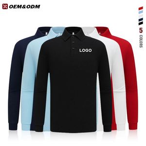Autumn Long Sleeved <b>Polo</b> <b>Shirt</b> Men's Cotton Custom logo Wholesale Knitted Long Sleeved T-<b>shirt</b> Women's Long Sleeved <b>Shirt</b> - Product Image 1