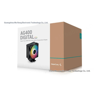 Radiateur CPU DeepCool AG400 édition affichage numérique, éclairage ARGB synchronisé, contrôle de température PWM, ventilateur 120 mm à roulement fluide