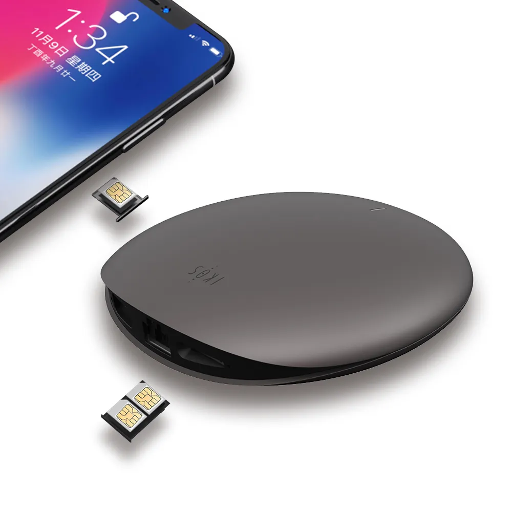 IKOS 4G Network Free Roaming Wifi Gsm Dual Sim Card Adapter For Iphone series