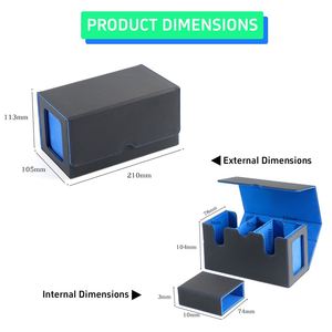 Boîte de rangement pour cartes FX avec 2 emplacements, capacité de 200+ cartes, compatible avec les cartes Commander Magic the Gathering - Product Image 5