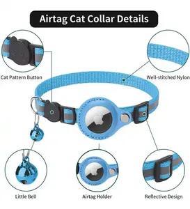 Neuankömmling Hochwertiges verstellbares Katzen halsband Air Tag Outdoor-Hunde halsband mit GPS-Tracking-Haustier halsband Leine Hund - Product Image 3
