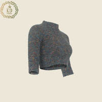 Fabricants de tricots KD OEM ODM personnalisés Nouvel arrivage de tricots à col rond et à manches longues Pull en laine pour femmes