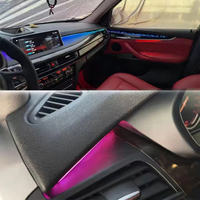 Untuk BMW X5 X6 F15 F16 2014 - 2018 Lampu Ambient Dinamis Warna-warni Galaxy Trim Panel Kit Peningkatan Pencahayaan Interior Mobil