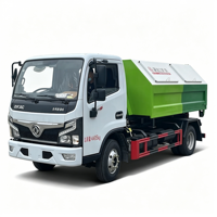 Nouveau camion benne à benne basculante Dongfeng Dolica 4x2 de 6 m³ avec commande hydraulique et benne à ordures optionnelle