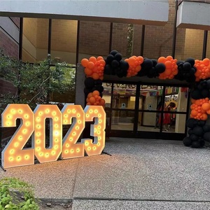 Dropshipping 2ft 3ft 4ft 5ft miễn phí đứng marquee chữ số sử dụng tổ chức sự kiện sinh nhật sẽ bạn vui vẻ tôi khổng lồ ánh sáng lên thư - Product Image 5