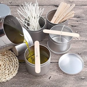 Hộp Nến Sáp Vẽ Liền Mạch Bằng Kim Loại Tròn Tùy Chỉnh Giá Nhà Máy Bán Buôn Có Nắp Hộp Thiếc 8Oz - Product Image 3