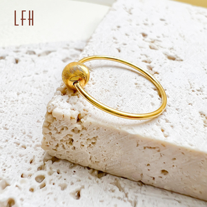 Anillos o Anillos de Compromiso de Oro Puro de 18k de Samsung Solid Gomeanwell, Anillo Delgado de Oro Real, Venta al por Mayor - Product Image 3