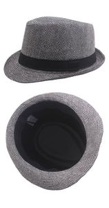 Wholesale Autumn Winter Cowboy Flat Top Boater <b>Hat</b> <b>for</b> Women Men Polyester Cotton Custom Logo Outdoor Fashion Warm Dress - Product Image 6