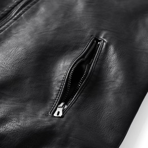 Giacca di pelle da uomo di alta qualità all'ingrosso giacca di Bomber Casual di nuovo Design per giovani uomini - Product Image 6