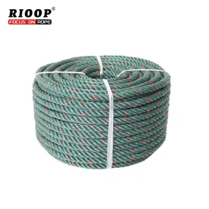 RIOOP扭转聚乙烯绳防水布捆绑黑绿色定制4毫米8毫米马来西亚热卖