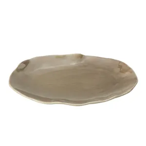 Yayu-plato de cerámica de pescado, personalizado de fábrica, platos de estilo europeo, conjunto de cerámica, plato plano ovalado