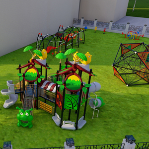 Equipo de Juegos para Exteriores, Tapetes de Goma, Toboganes de Plástico, Juegos Mecánicos para Niños, Diversión en Parques de Atracciones - Product Image 3