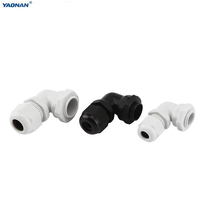 Passe-câble coudé en nylon IP68 étanche à 90 degrés avec décharge de tension PA6, connecteur de câblage électrique fileté PG M NPT