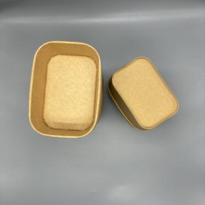 1000 Tazones de Papel Rectangulares Cuadrados Grandes de 1300 ml, Tazones Desechables de Papel Kraft para Llevar Comida, Tazones de Papel para Ensalada con Tapas - Product Image 3