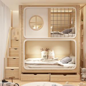 Luxe Bébé Enfants Lits Chambre De Rangement Fille Loft Enfants Lits Princesse Moderne Camas Infantiles Enfants Ensemble De Lit Meubles - Product Image 1