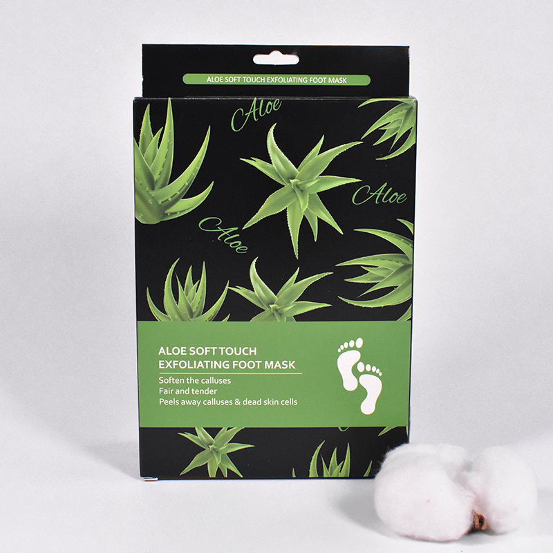 Masque exfoliant pour les pieds à l'aloès