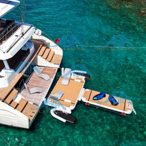 Dock modulaire gonflable robuste |   Plateforme flottante antidérapante en forme de C pour lacs, piscines et marinas - Product Image 6